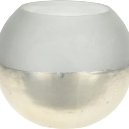 Porta tealight redondo de vidrio 14 x 12 cm