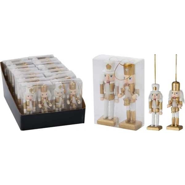 Set de 2 cascanueces colgantes 4,5x3,5x12cm