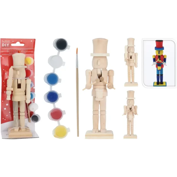 Cascanueces de madera de pino 18 cm 100 gramos