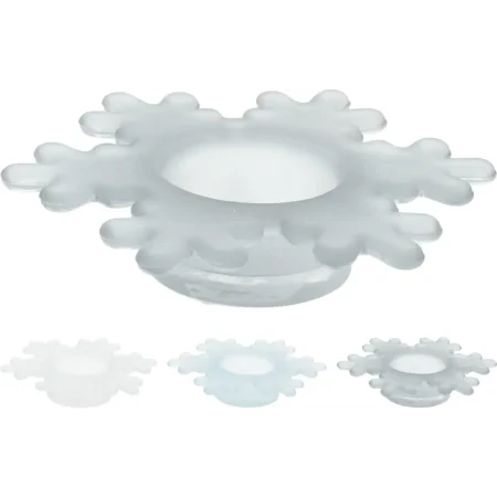 Portavelas de vidrio 14x14x3cm