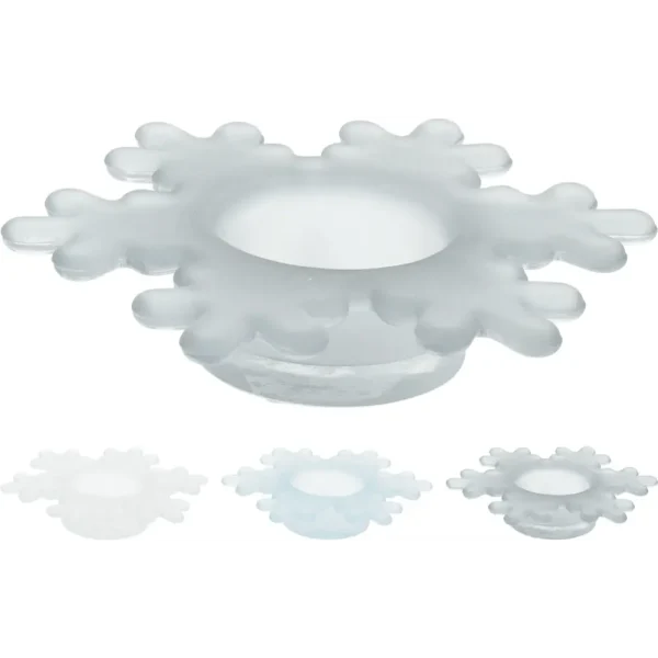 Portavelas de vidrio 14x14x3cm