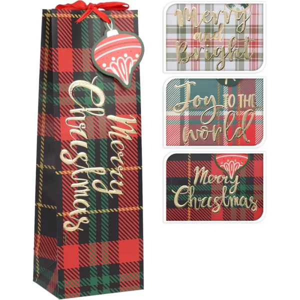 Bolsa de regalo para botellas 36 x 12 x 9 cm