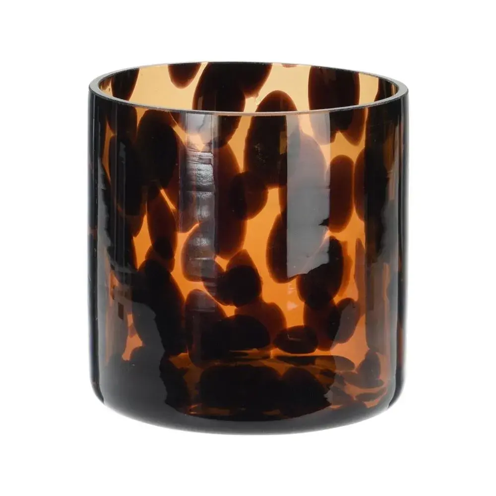 Porta tealight de vidrio dise?o animal print 8 cm
