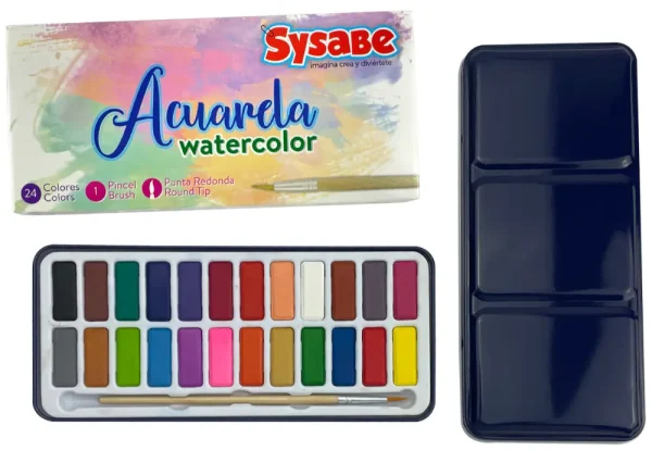 Acuarela profesional lata 24 colores