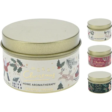 Set de 3 velas perfumadas en lata 6x4cm