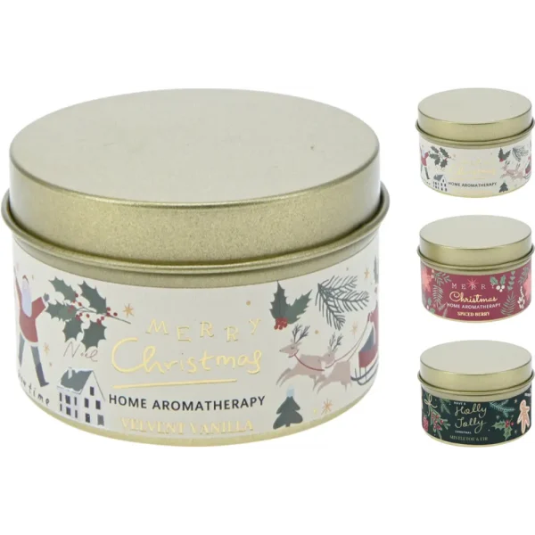 Set de 3 velas perfumadas en lata 6x4cm