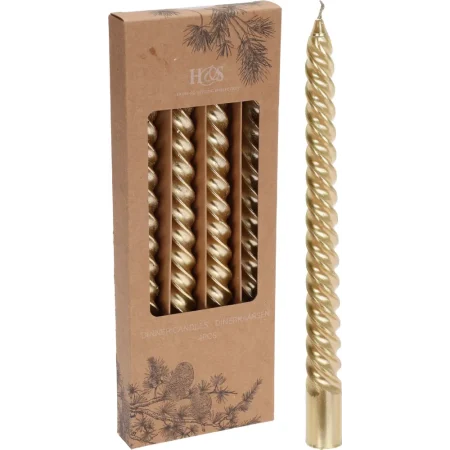 Juego de 4 velas 2,1x2,1x25cm