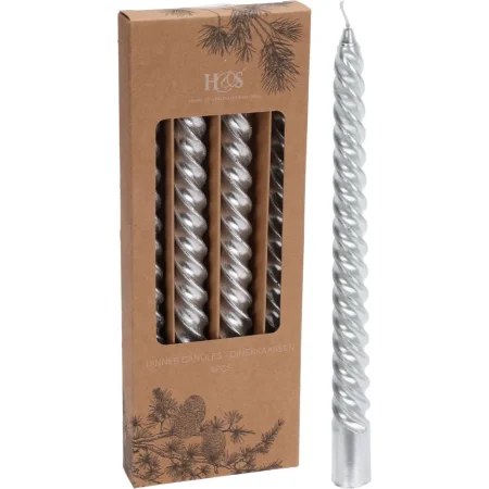 Juego de 4 velas 2,1x2,1x25cm