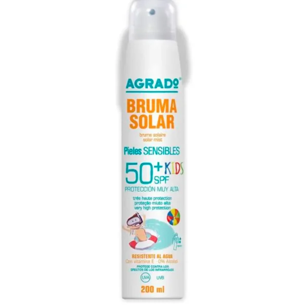 Espuma seca SPF 50 resistente al agua con vitamina E 200 ml