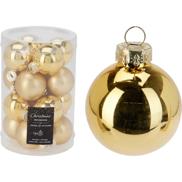 Set de 16 bambalinas de vidrio 3,5cm