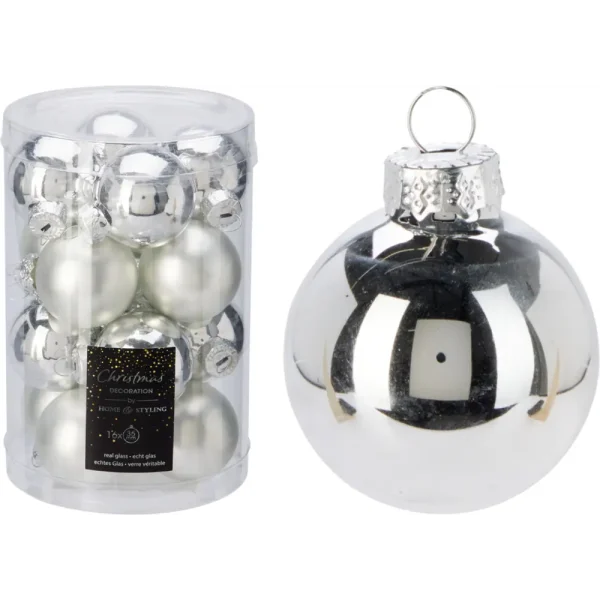 Set de 16 bambalinas de vidrio 3,5cm