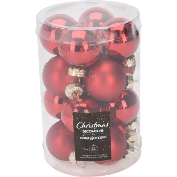 Set de 16 bambalinas de vidrio 3,5 cm