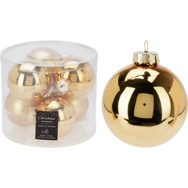 Set de 6 bambalinas de vidrio 8cm