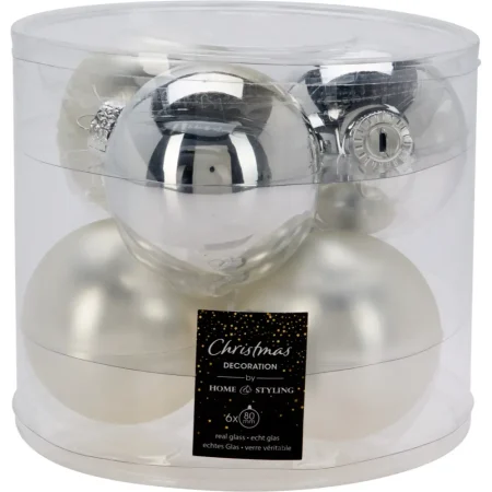 Set de 6 bambalinas de vidrio 8cm