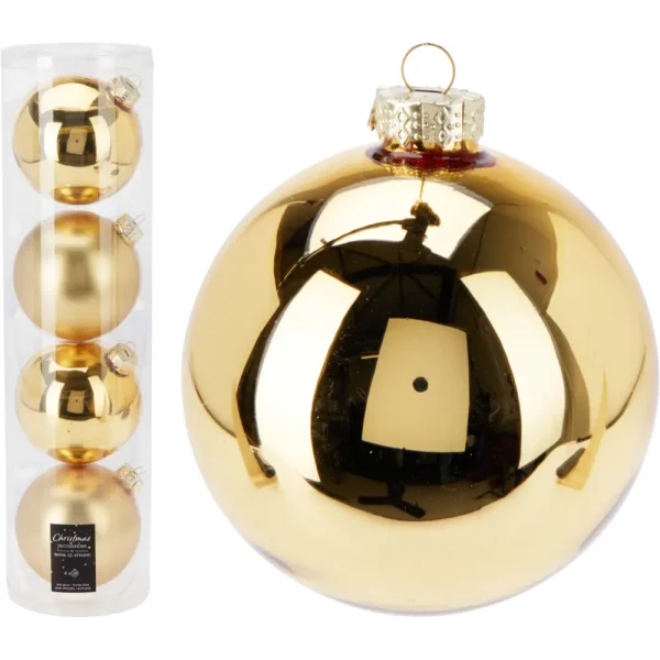 Set de 4 bambalinas de vidrio 10cm