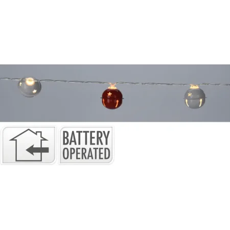 Cadena de luces led de color blanco calido 120 cm