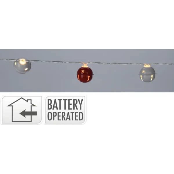 Cadena de luces led de color blanco calido 120 cm