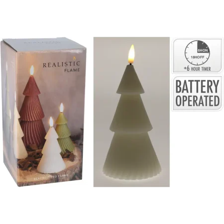 Vela led en forma de árbol 8 x 8 x 15 cm