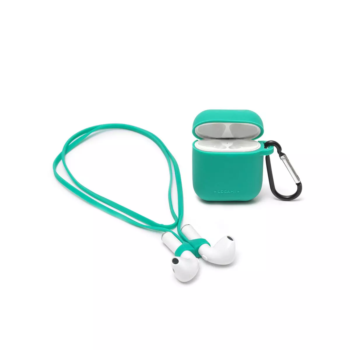 Set estuche y cord?n AirPods color turquesa