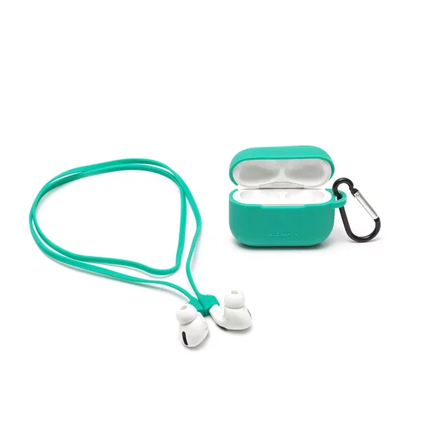 Set estuche y cordón AirPods color azul turquesa