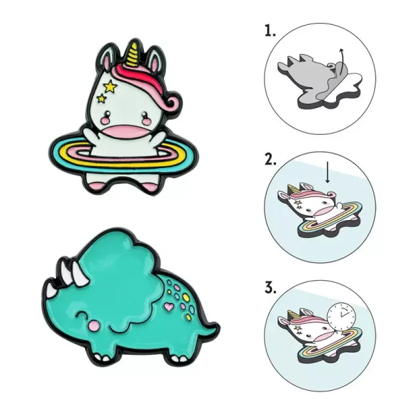 Set de 2 adhesivos de metal