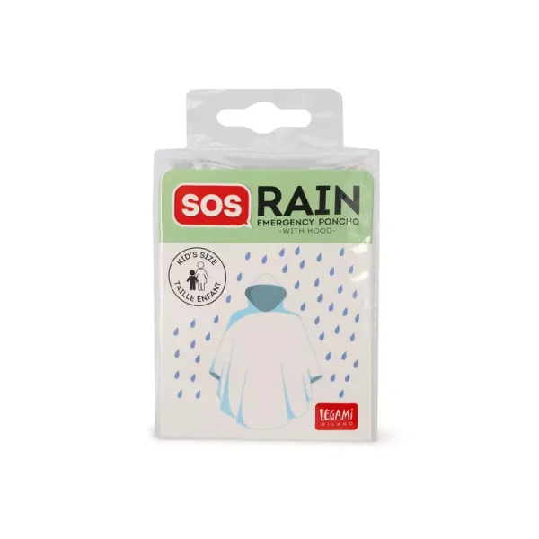 Poncho impermeable infantil transparente