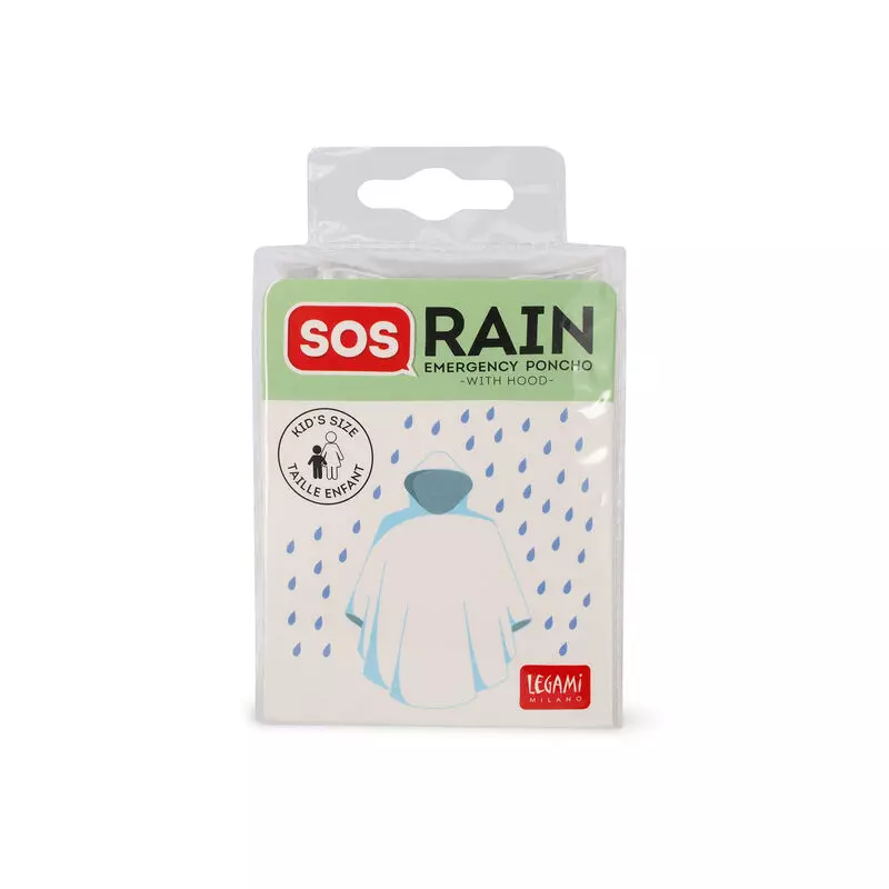 Poncho impermeable infantil transparente