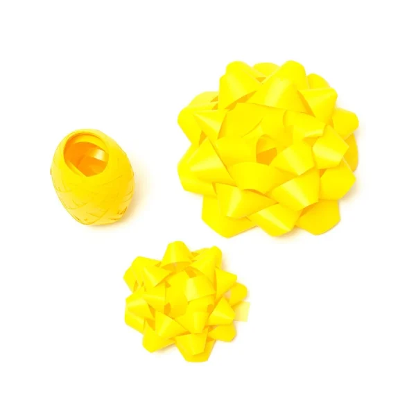 Set de dos lazos y una cinta color amarillo