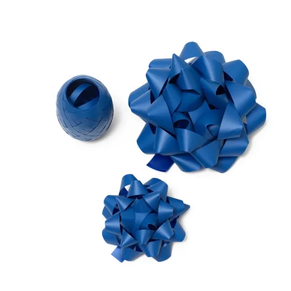 Set de dos lazos y una cinta color azul