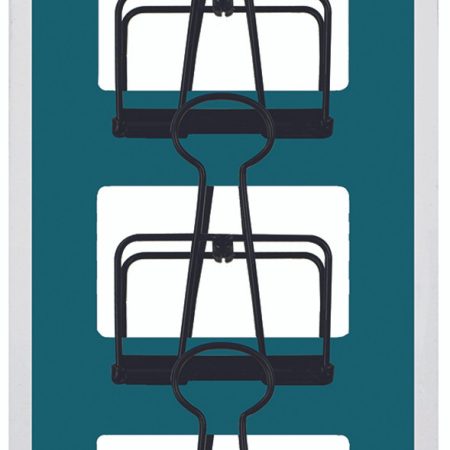 Juego de 3 clips metálicos negro