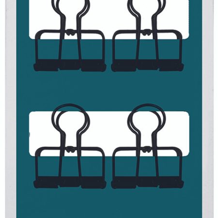 Juego de 6 clips metalicos negro