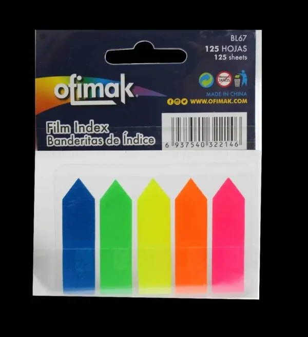 Banderitas col forma flecha