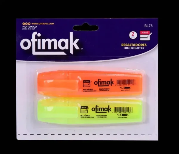 Blister resaltador 2 piezas