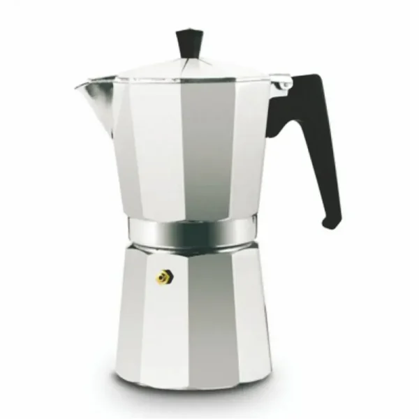 Cafetera de aluminio 12 tazas plateado