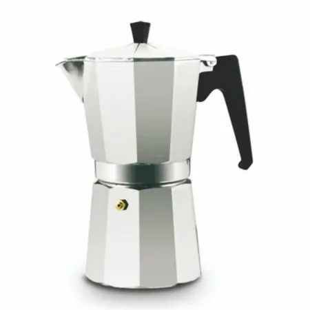 Cafetera de aluminio 6 tazas plateado