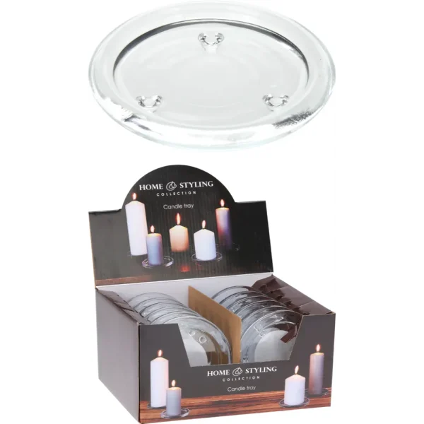 Candelabro de vidrio 10 x 1 x 1 cm