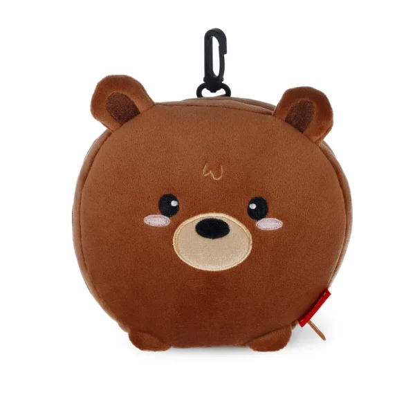 Almohada de viaje con antifaz Oso de peluche
