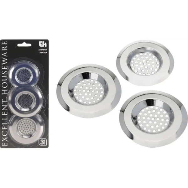 Set de 3 filtros para fregadero