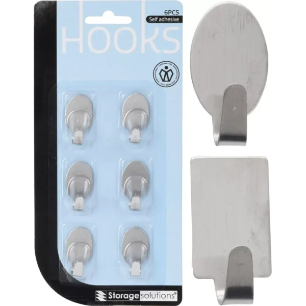 Set de 6 ganchos autoadhesivos