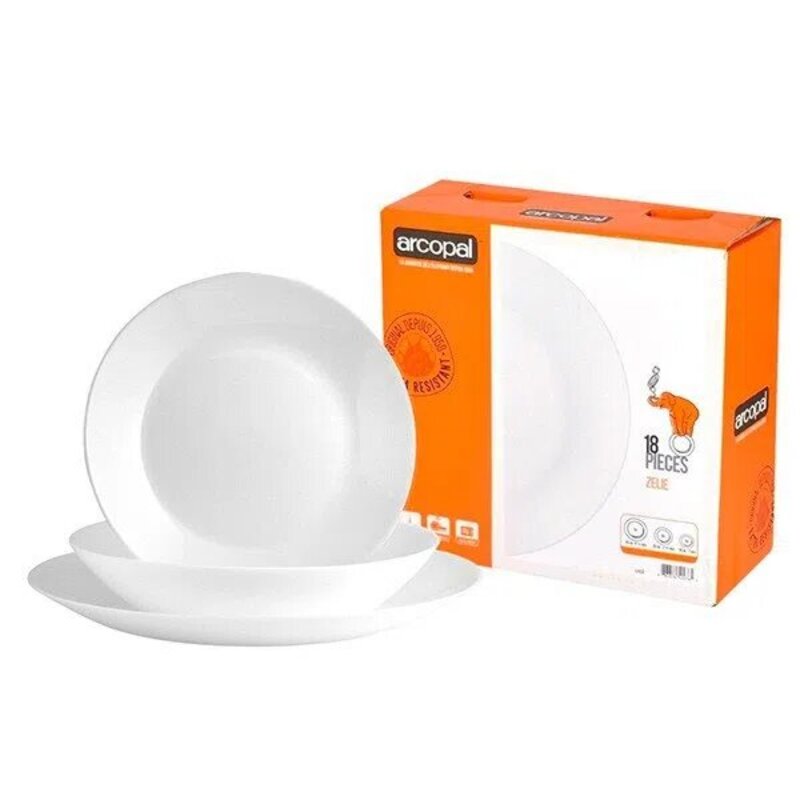 Juego de vajilla de vidrio opal 16 piezas