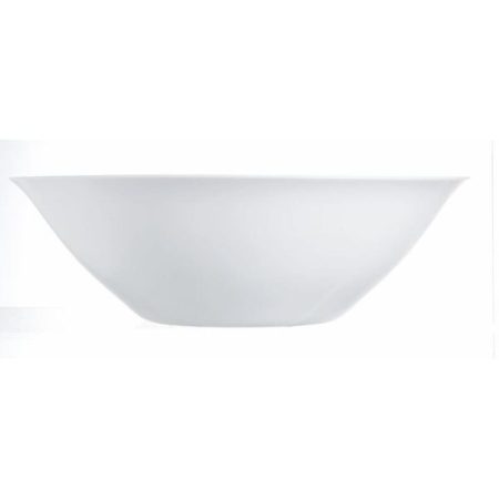 Ensaladera de vidrio opal 27cm Carine color blanco