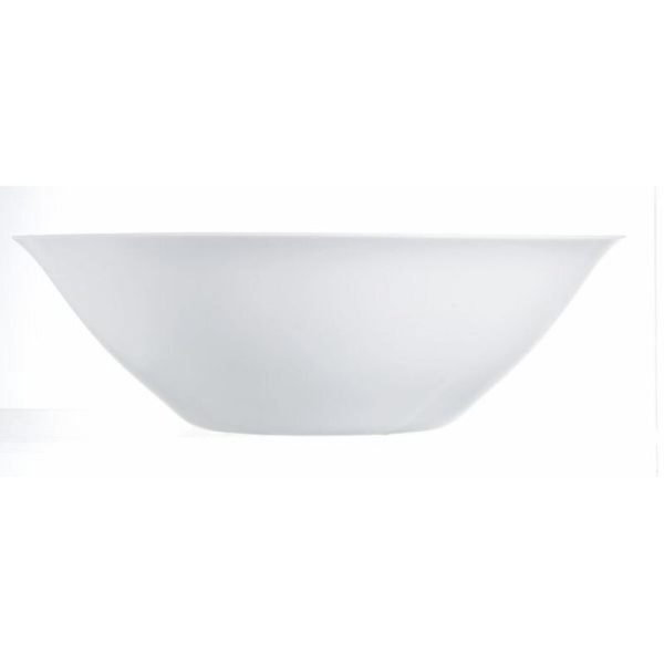 Ensaladera de vidrio opal 27cm Carine color blanco