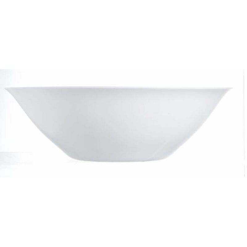 Ensaladera de vidrio opal 27cm Carine color blanco