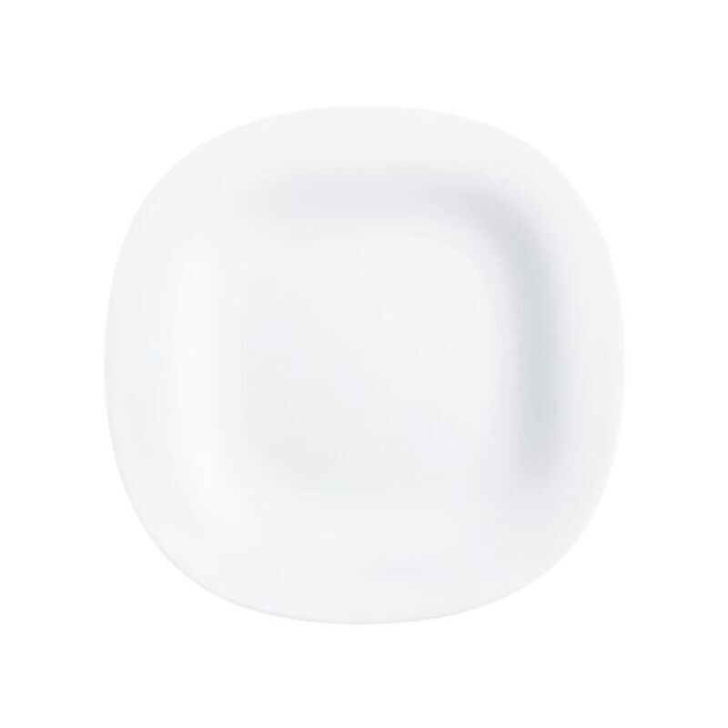 Plato para postre de vidrio opal 19cm Carine color blanco