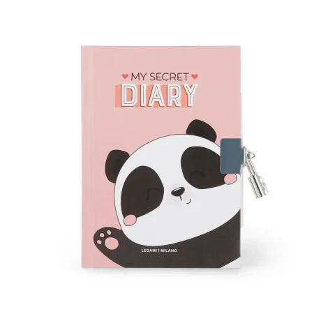 Diario secreto con candado diseño panda