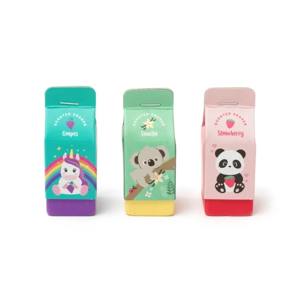 Set de 3 gomas de borrar perfumadas