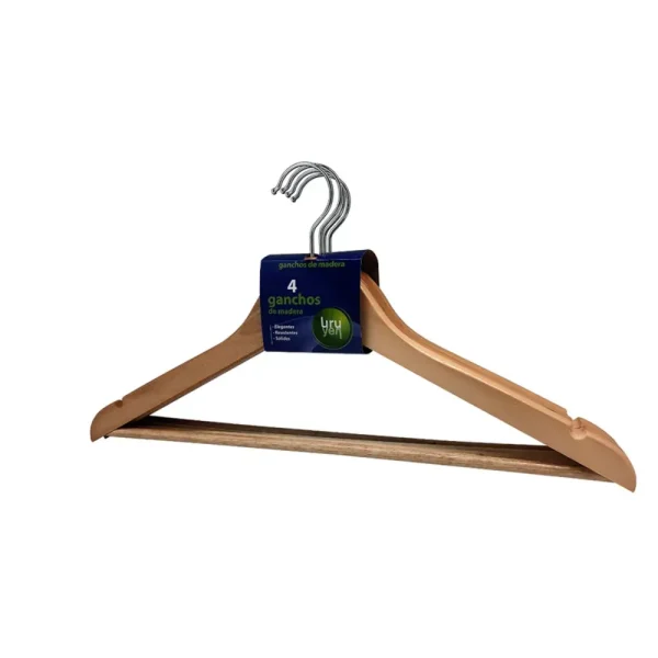Set de 4 ganchos de madera