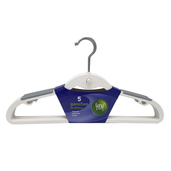 Set de 5 ganchos de plastico 42 x 42 x 26cm