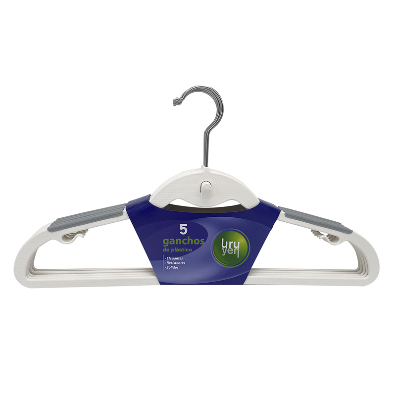 Set de 5 ganchos de plastico 42 x 42 x 26cm