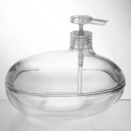 Dispensador de jab?n blanco transparente